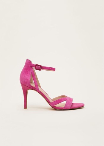 Phase Eight Cut Out Strappy Heels Pink Australia | PY1568034